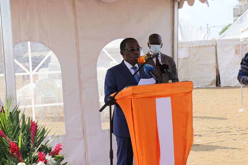 Cérémonie officielle de la JMLS 2020 à Port-Bouët au terrain “Terre rouge de Gonzagueville”