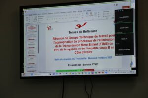 RÉUNION DE GROUPE TECHNIQUE DE TRAVAIL POUR L’APPROPRIATION DU PROCESSUS DE VALIDATION DE L’ÉLIMINATION DE LA TRANSMISSION MÈRE-ENFANT (ETME) DU VIH, DE LA SYPHILIS ET DE L’HÉPATITE VIRALE B EN CÔTE D’IVOIRE